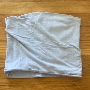 Baby blue cropped tube top